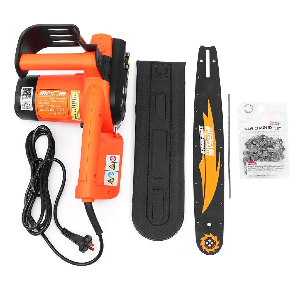 Electric Chainsaw Wood Cutting Saws Grinding Bar Machine 1600W Handheld Woodworking Tool Multifunction Garden Tools 220V