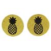 [Q6190] - Gold 'Pineapple' Handmade Earrings - 12 Mm