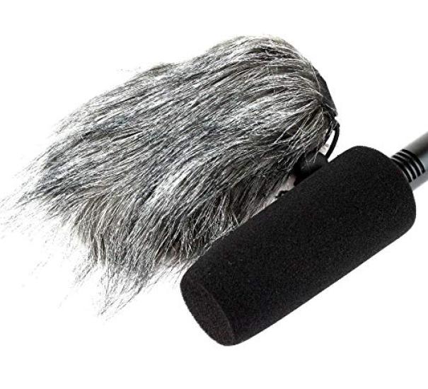 Flying Meet Shop Gun Microphone Wind Jammer Wind Screen Set & (Short 12cm)
