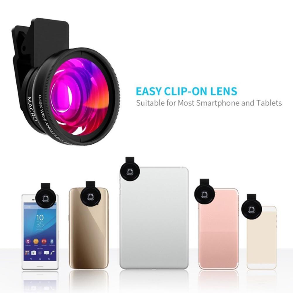 Phone Mobile Universal Wide 0.45X 12.5X Angle HD Macro Lens for iPhone Android