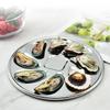 Устойчивый к ржавчине поднос Тарелка для устриц и мидий Поднос для моллюсков Круглая тарелка для морепродуктов Материал из нержавеющей стали для мидий и прочего