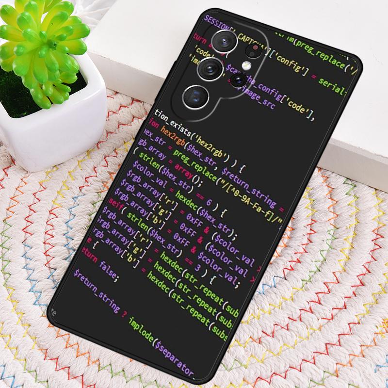 Чехол из ТПУ с изображением языков программирования для Samsung Galaxy note 10 pro S26 S25 S24 S23 S22 Ultra Plus S21 FE S20, противоударный чехол