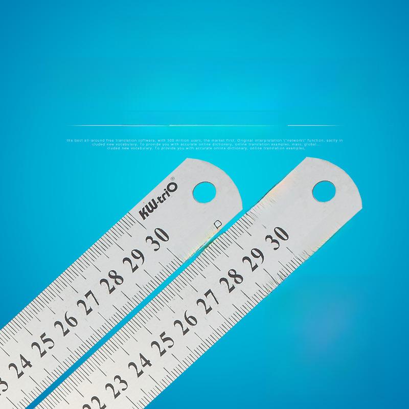 Линейка прямая из нержавеющей стали 50 см - Прочная металлическая линейка для деревообработки, учебы и офиса.