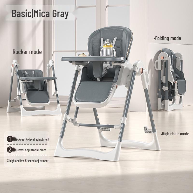 Многофункциональный портативный детский стульчик для кормления: Складной, подходит для дома и путешествий.