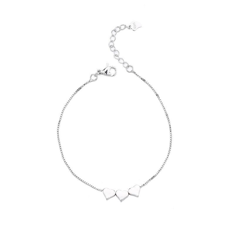 VENTFILLE 925 Stamp Silver Color Love Bracelet for Women Girl Gift 5 Hearts Romantic Valentine's Day Jewelry Dropship Wholesale
