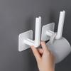 Multifunctional Hat Hook Rack Toilet Paper Holder Wall Mount Hook Punch-Free Kitchen Board Pot Lid Rack Utility Hooks