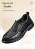 Men's Genuine Leather Casual Slip-On Shoes - Breathable, Soft Sole, Ideal for Spring and Autumn