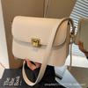 High-end Saddle Bag Women's 2025 New Niche Retro Flap Zipper Small Square Bag Simple Niche Crossbody Bag