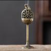 Copper Alloy Hanging Incense Burner - Indoor Aromatherapy Ornament for Agarwood Sticks