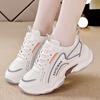 Женская повседневная обувь с сеткой, дышащая, с толстой подошвой, с увеличенным берцем, простые универсальные кроссовки для женщин, женская обувь, осенняя пора
