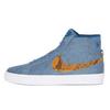Supreme x Zoom Blazer Mid QS SB Деним Унисекс Кроссовки Синий Индустриально-синий Черный DX8421-400