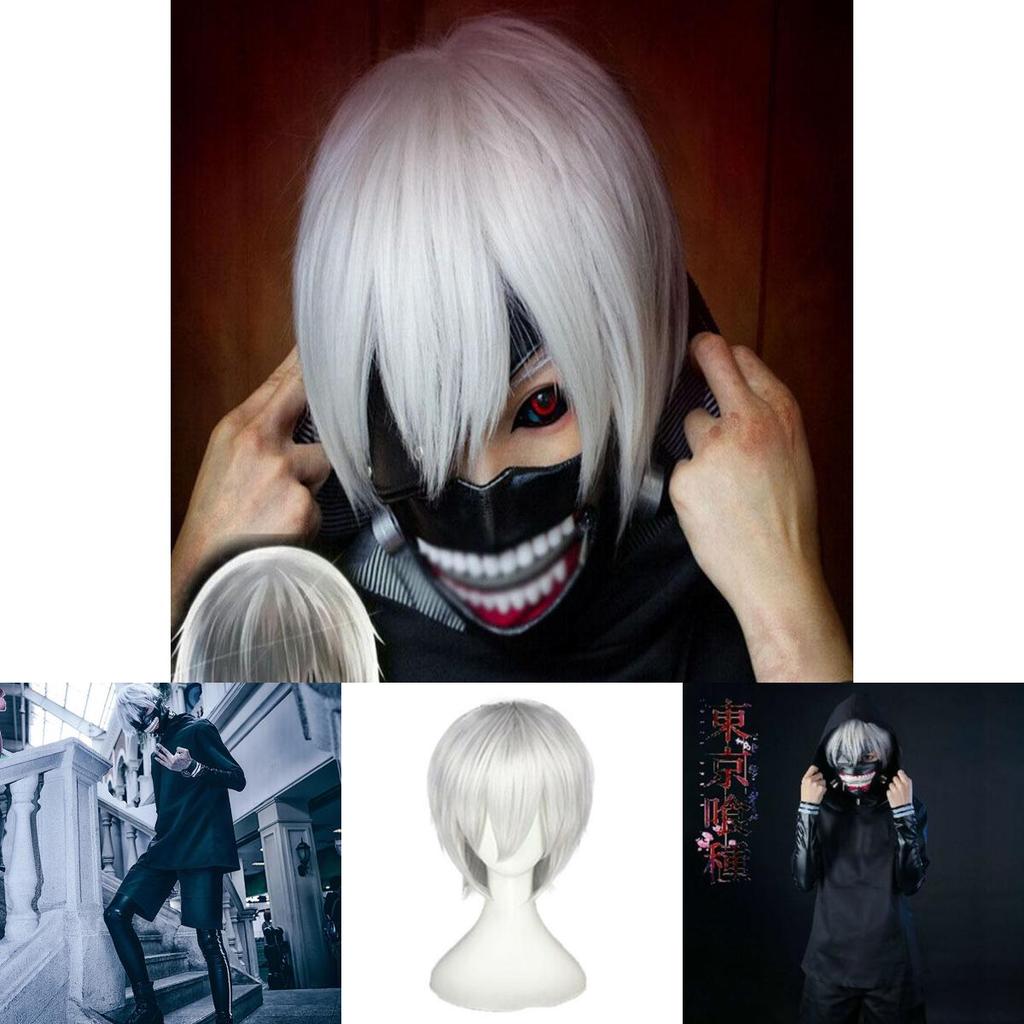 Элегантный костюм Канеки Кена из Tokyo Ghoul в полный рост с модным дизайном, идеально подходит для Хэллоуина и тематических вечеринок