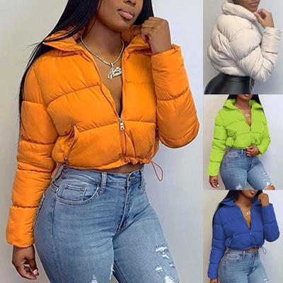 Модный женский однотонный кардиган с воротником-стойкой, пуховик, верхняя одежда, стеганое пальто