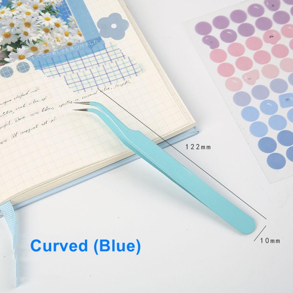 Креативные наклейки для ногтей, накладные ресницы, изогнутые пинцеты своими руками, кусачки из нержавеющей стали, прямые