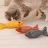 Форма Домашний Питомец Рыба Кошка Игрушка Лен Волна Полоска Содержать Царапать Кусать Игрушка