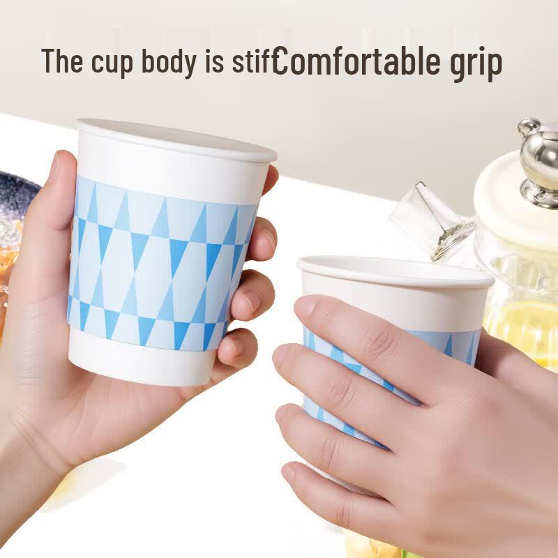 Deli 280ml Double-Layer Disposable Paper Cups, 50 Count