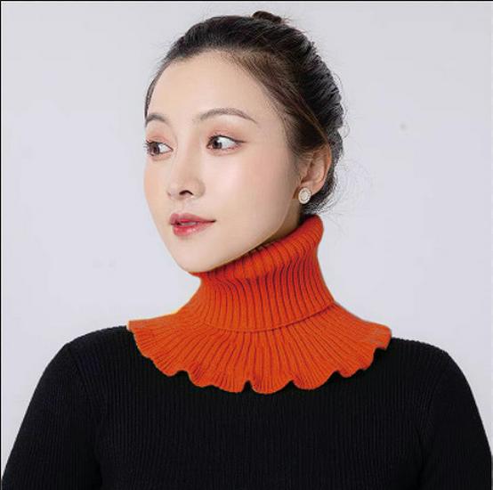 Женский вязаный снуд: Теплый шерстяной воротник с высоким горлом для осени и зимы