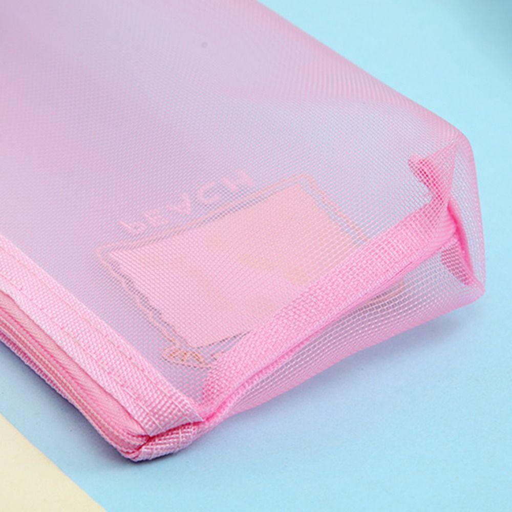 Мультяшный сетчатый пенал креативная сумка для хранения канцелярских принадлежностей простая косметичка для хранения студент