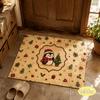 Christmas Penguin Doormat, Winter Cute Animal Non-Slip Entryway Rug, Soft Indoor Outdoor Front Door Mat, Xmas Home Decor