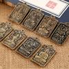 12 Zodiac Buddha Chinese Traditional Brass Key Chain Car Hanging Ornament Dynasty Five Emperors' Coins Cinnabar Gourd Pendant