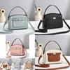 Chic Summer Small Square Bag For Women In Trendy Color Block Soft Leather With Zipper Closure