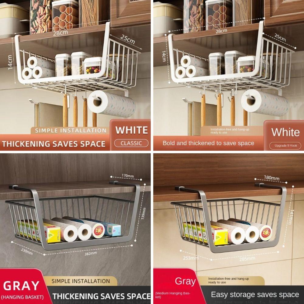 Pullout Drawer Hanging Net Basket Hollowed Under Cabinet Basket Kitchen Accessories