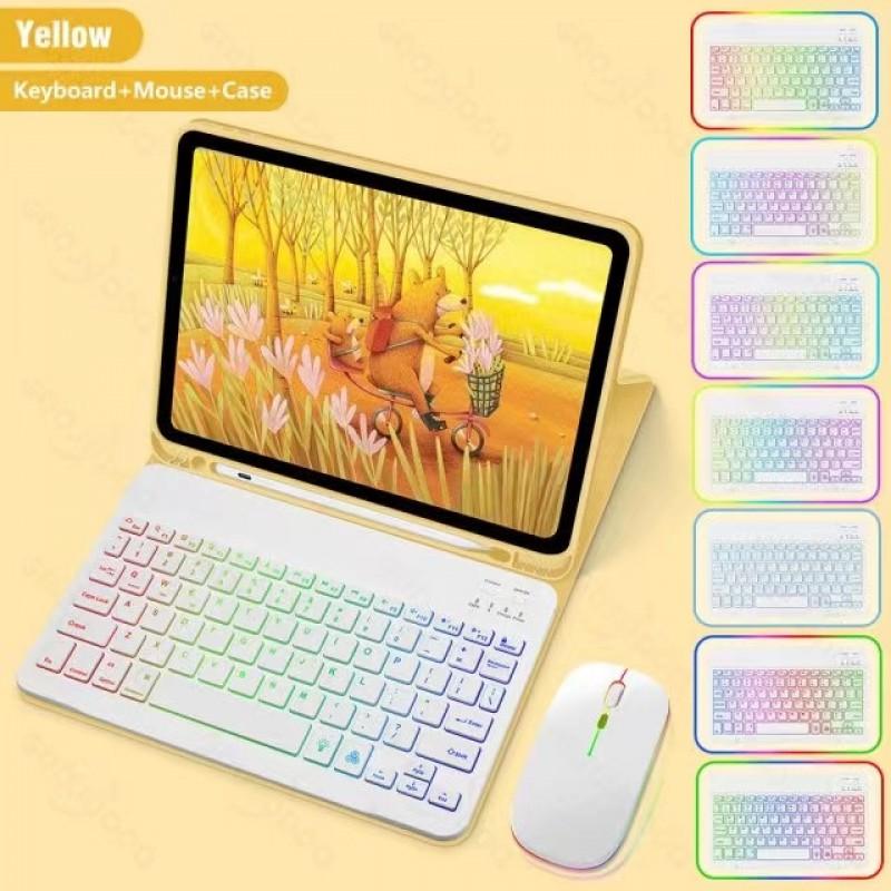 IPad Pro 11-inch Keyboard Case With RGB Backlit TPU Cover Stand Sleep/Wake Pen Slot Air 10.2 11
