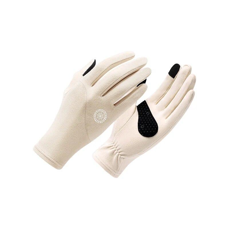 Women Warm Glove Winter Touch Screen Bicycle Gloves Outdoor Sports Fishing Driving Running Ski Glove Thermal Plush Mitten