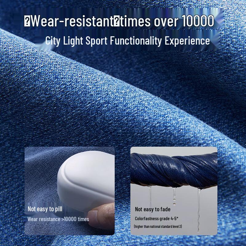 Джинсы с коническим кроем и имитацией вязки для мужчин от Jingdong