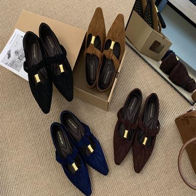 2025 корейская версия модных универсальных темпераментных маленьких кожаных туфель, осенняя новинка, повседневная обувь для通勤