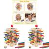 Wooden Montessori Puzzle Board Game With 42 Colorful Sticks For Kids Educational Play