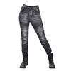 VOLERO+Motorcycle Wash Jeans Women's Vintage Motorcycle Casual Riding Pants+Kevlar Anti Wear And Anti Drop