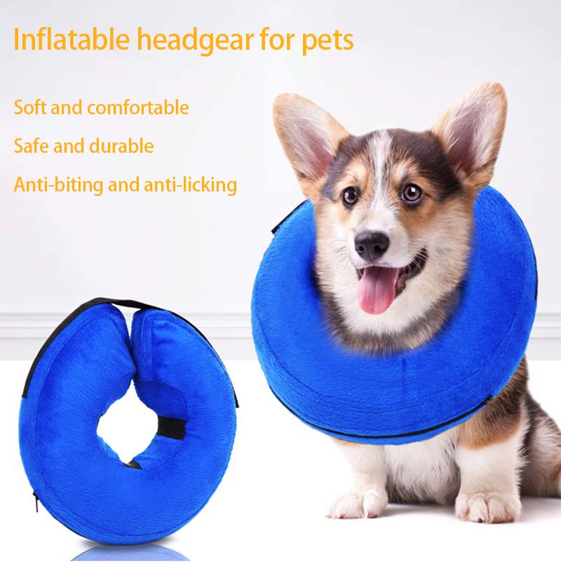 Защитный надувной ошейник для собак и кошек, мягкий елизаветинский ошейник для маленьких и больших собак, кошек, собак, конусы после операции, шея щенка