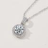 D Color 5CT 10CT Round Cut Moissanite Round Pendant 100% Sterling Silver Women Necklace Fashion Oversized Gemstone VVS Diamond