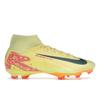 Килиан Мбаппе x Zoom Mercurial Superfly 10 Academy FG MG Лазерно-оранжевые мужские кроссовки Светло-лазерно-оранжевый Армейский-темно-синий FQ8293-800
