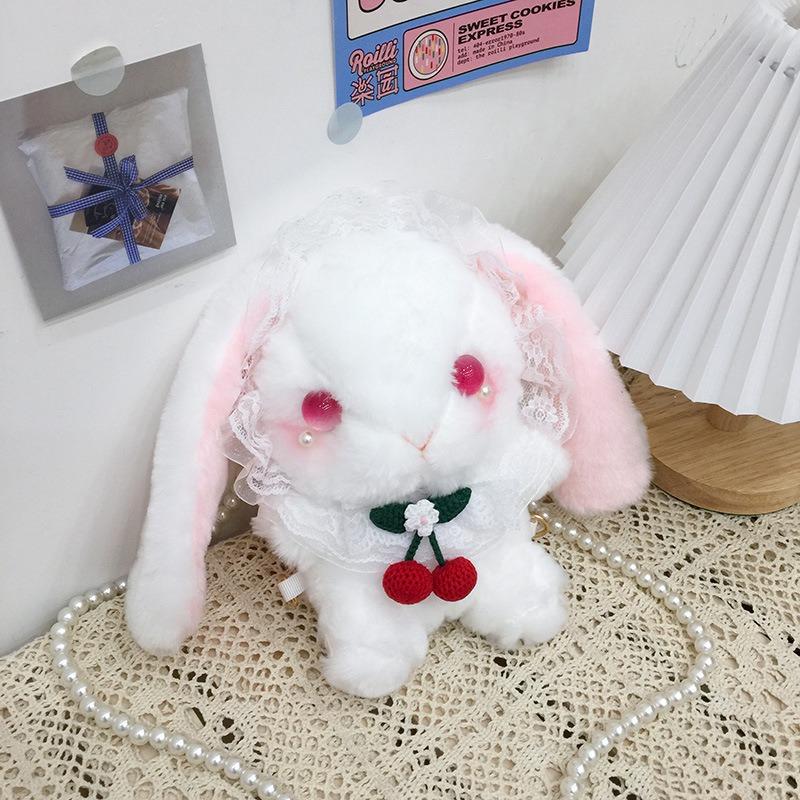 J Wind Lolita Rabbit Bag, Doll Student Plush Bag Cartoon Cute Shoulder Messenger Bag Female