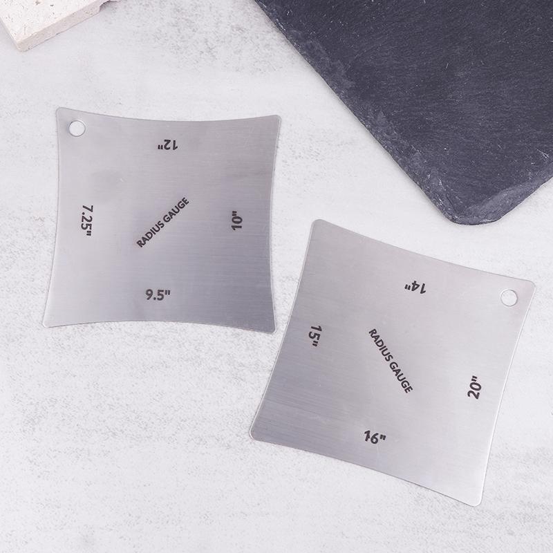 2Pcs/Set Stainless Steel Guitar Notched Radius Gauges For Measuring Fingerboard Radius Guitar Neck Fretboard Tool Ruler