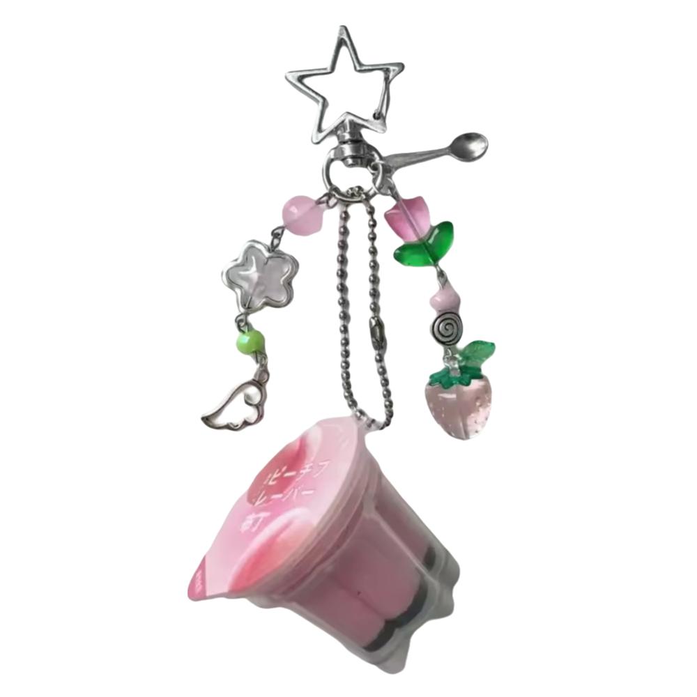 Retro Aesthetic Japanese Pudding Keychain Punk Stars Boho Keychain  Cosplay Accessory