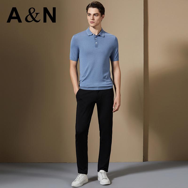 37% Mulberry Silk 60 Short Sleeve Polo Shirt for Men