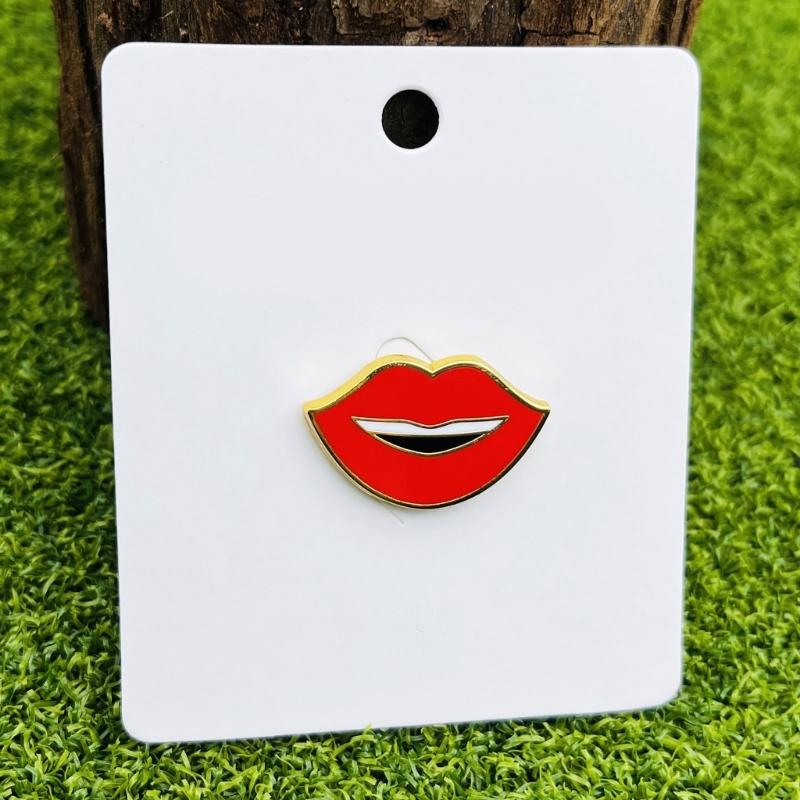 Mouth Shaped Lapel Pin Handmade Jackets Bag Backpack Badge Accessory Clothing Accessories for Elegant Women and Girls