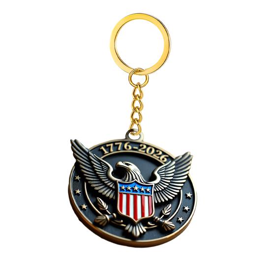 Отпразднуйте 250 лет американской гордости Брелок в форме совы с узором флага США Брелок к 250-летнему юбилею Универсальный сувенир