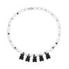 APM Monaco [Romantic Confession] Double-sided sparkling design 925 silver synthetic cubic zirconia bracelet women's silver Silver S Endless Love