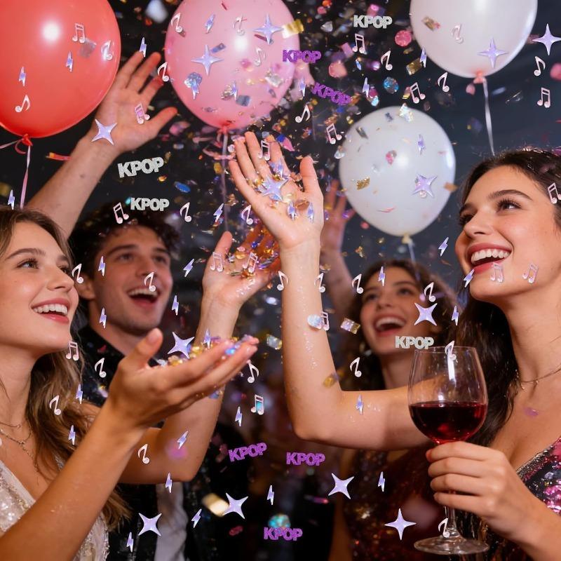 500/100Pcs Purple Kpop Disco Ball Laser Sequin Confetti Table Scatter for Birthday Bachelorette Wedding Decor Party Supplies 5