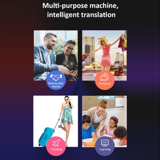 Совместимый с Bluetooth 4.2 Smart Translator Голосовой перевод Высокоскоростной многоязычный устный перевод 96 иностранных языков