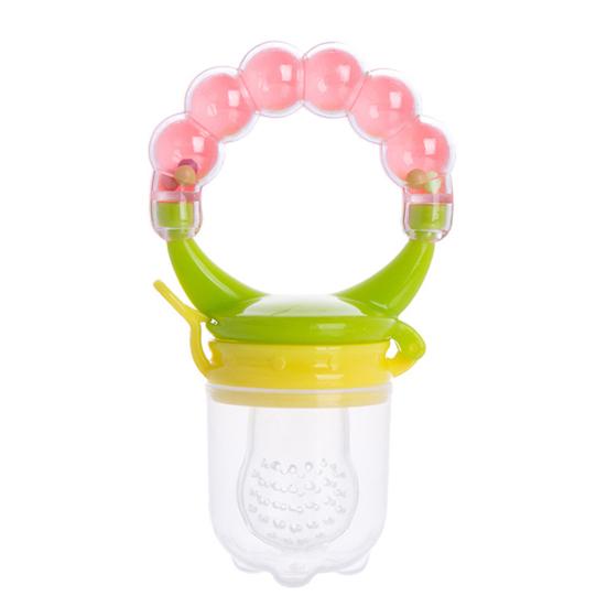 Pack of 3 Baby Rattle Fruit Feeder Set | Silicone Fresh Food Feeder with Rattle Handle for Babies | Infant Feeding Kit