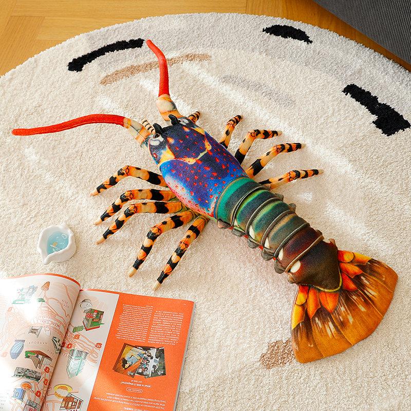 TreasuringU Style 2  Spiny Lobster Plush Toy Cool Colorful Lobster Stuffed Doll Cute Lobster Plushies Home Decor Birthday Gifts