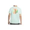 Jordan T Shirts Men's Light Green Crew Neck Moderate Straight Fit CZ8391-307