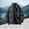 Men's Fleece-Lined Down Cotton Jacket - Loose Style With Zip Pockets, Warm, Casual & Versatile