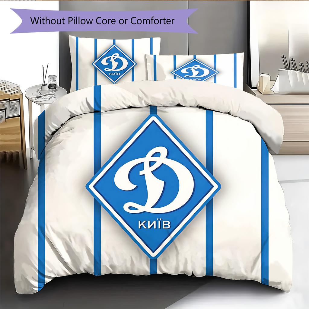 Dynamo Kyiv Pattern Bedding Quilt Set Home Decoration Gift (1 * duvet cover + 2 * pillowcase without core)