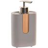Soap Dispenser - DKD Home Decor - Standard - Grey and Orange - Bamboo and Cement - 8.5 X 5 X 15 Cm